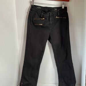 J crew toothpick jeans size 26 zipper detail faded black